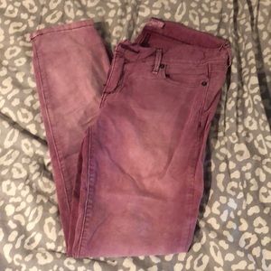 Free people pink corduroy size 26 ankle pants